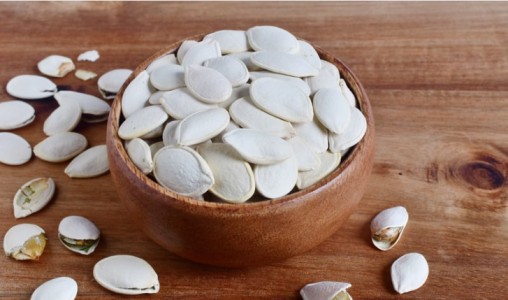 a bowl of pumpkin seeds